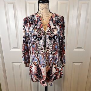 Paisley Print Women's Top - Multicolor